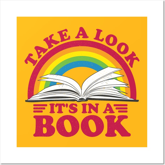 Reading Rainbow - Take a Look It's in a Book Wall Art by devilcat.art